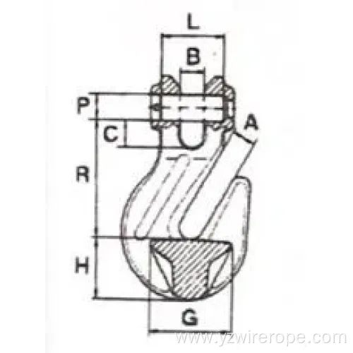 Galvanized H-330 Clevis Grab Hook